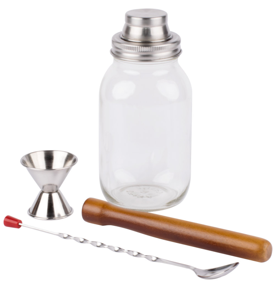 Mason Jar Cocktail Shaker Kit